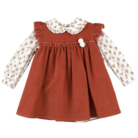 Girl's Thanksgiving Dress with Blouse